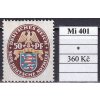 Deutsches Reich Mi 401 po nálepce