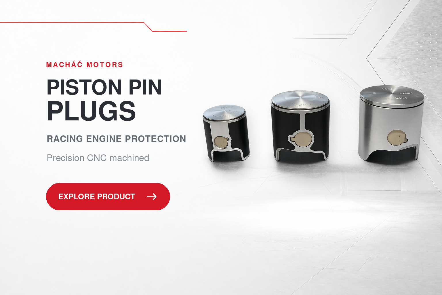 Macháč Motors piston pin plugs for racing kart engines