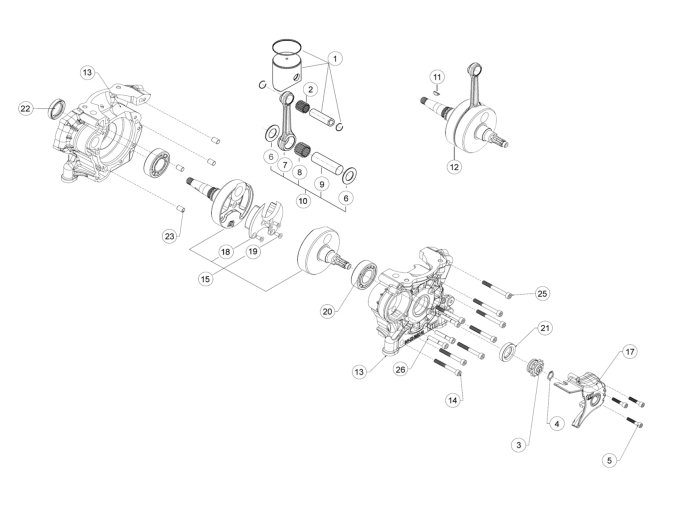 OK CRANKSHAFT AND CRANKCASE