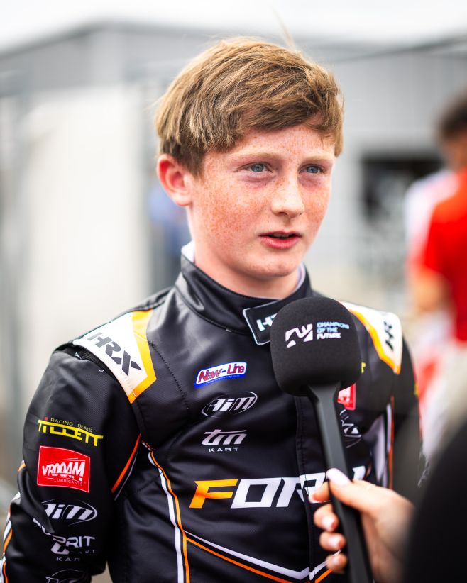 A good day at @arena_e_muelsen for the round 3 of COTF. @evanpurcellracing take the pole position ( p2 overall ) in the OK...