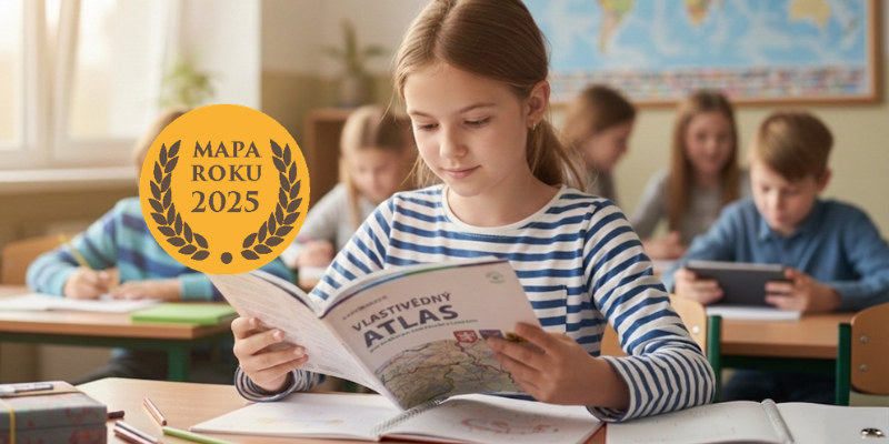 Vlastivědný atlas vyhrál ocenění Mapa roku 2025