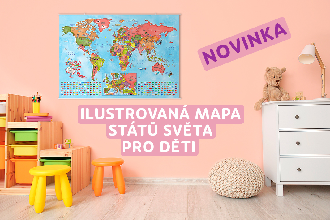 Nástěnná mapa států pro děti