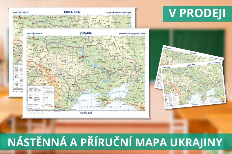 Nástěnná a příruční mapa Ukrajiny