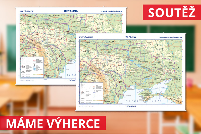 Výherce soutěže o nástěnnou mapu Ukrajiny