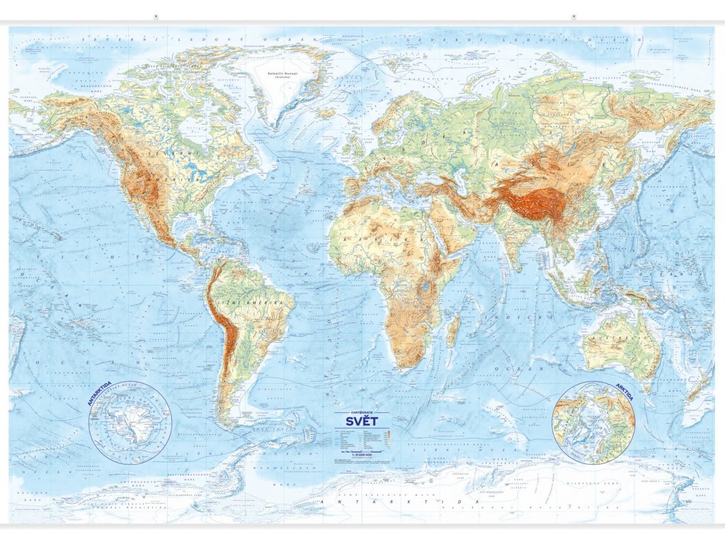 2364 1 svet relief a povrch nastenna mapa