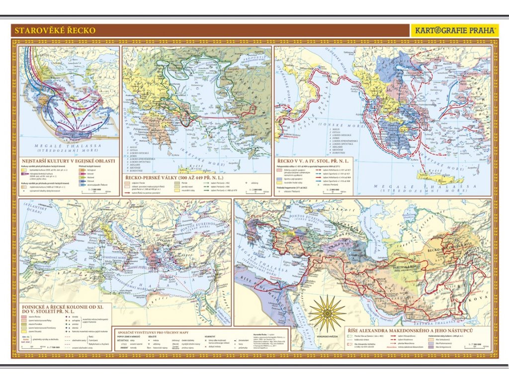 2940 staroveke recko skolni nastenna mapa