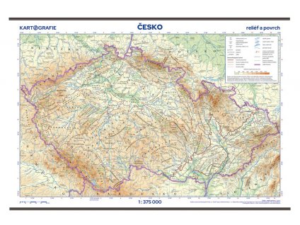 2541 4 cesko relief a povrch skolni nastenna mapa