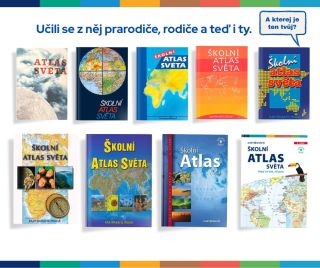 Napište nám do komentářů, se kterým atlasem z obrázku jste vyrůstali vy? Máte ho ještě doma v knihovně? #kartografie