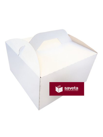 Zákusky a torty 300x300x150mm Biela (T12)