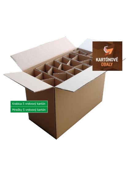 (18 fl.) FEFCO 201, 550x275x390 mm, 5VL,+mriežky (B)