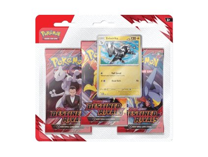 Pokémon TCG: Destined Rivals 3-Pack Blister Zebstrika