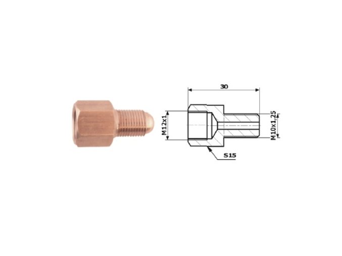 Redukce koncovky brzdové trubky - M12x1 - M10x1,25