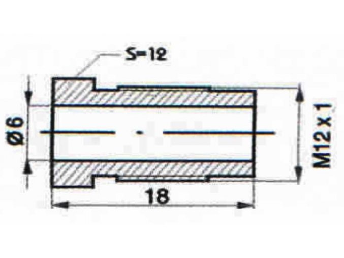 Koncovka brzdové trubky - M12x1