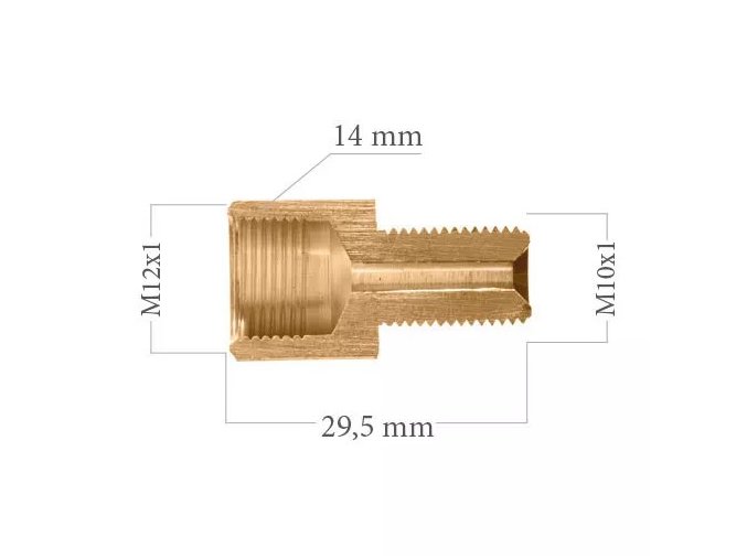 Redukce koncovky brzdové trubky - M12x1 - M10x1