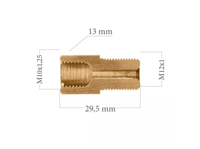 Redukce koncovky brzdové trubky - M10x1,25 - M12x1