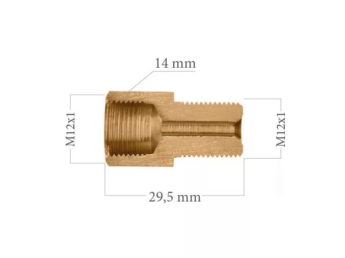 Redukce koncovky brzdové trubky - M12x1 - M12x1