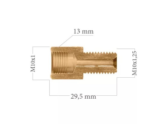 Redukce koncovky brzdové trubky - M10x1 - M10x1,25