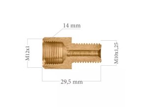 Redukce koncovky brzdové trubky - M12x1 - M10x1,25