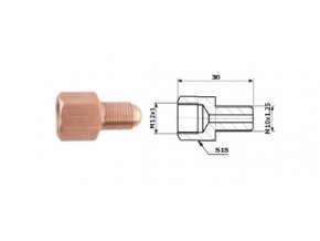 Redukce koncovky brzdové trubky - M12x1 - M10x1,25