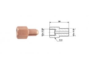 Redukce koncovky brzdové trubky - M10x1 - M10x1