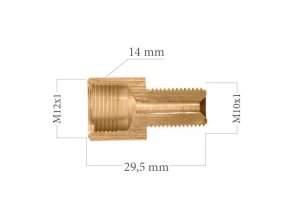 Redukce koncovky brzdové trubky - M12x1 - M10x1