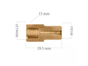 Redukce koncovky brzdové trubky - M10x1,25 - M12x1