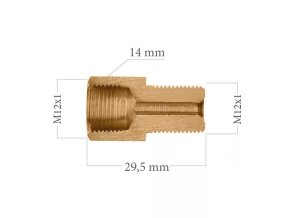 Redukce koncovky brzdové trubky - M12x1 - M12x1