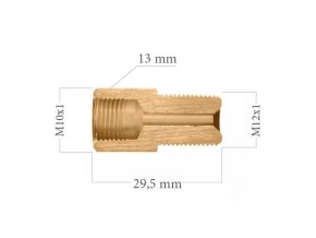 Redukce koncovky brzdové trubky - M10x1 - M12x1