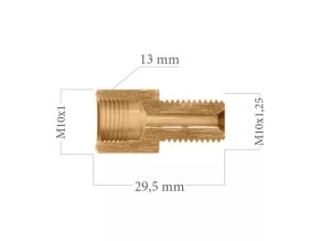 Redukce koncovky brzdové trubky - M10x1 - M10x1,25