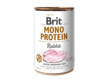 BRIT Mono Protein - masová konzerva pro psy, receptura s Králičím masem 400g
