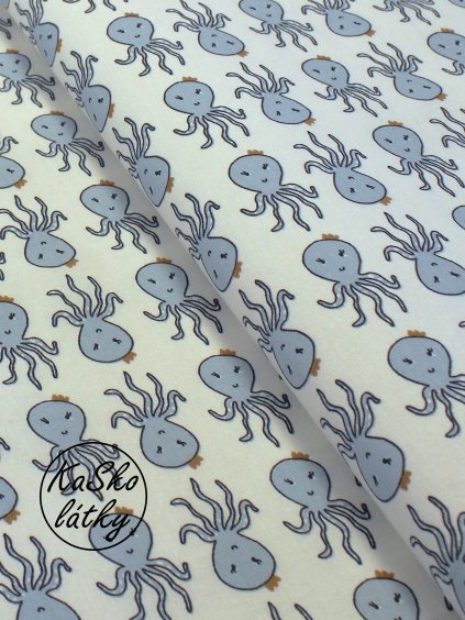 Bavlněná látka chobotnice