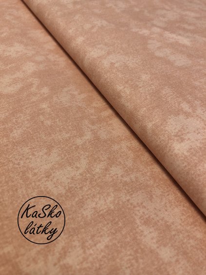 Zbytek - Bavlněná látka starorůžový mramor  55 x 140 cm