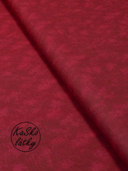 Zbytek - Bavlněná látka tmavě vínový mramor  40 x 150 cm