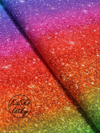 Bavlněná látka duha