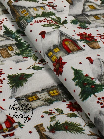 Režná látka chaloupky se Santou