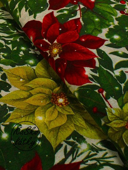 Režná látka vánoční hvězdy