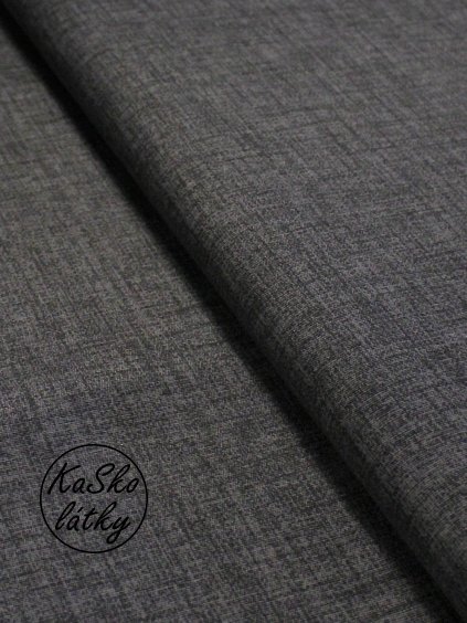 Zbytek - Režná látka šedo-černá  50 x 140 cm