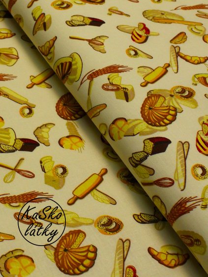 Bavlněná látka pečivo