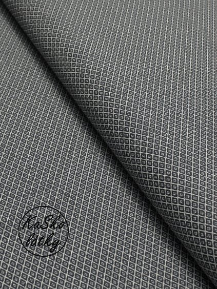 Dekorační látka modré kosočtverce