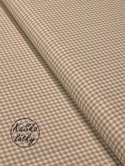Bavlněná látka béžové kárko
