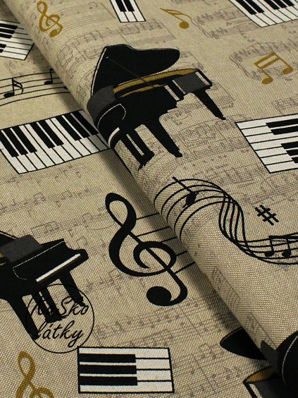 Režná látka klavíry