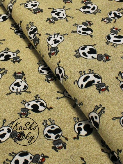 Režná látka strakaté krávy