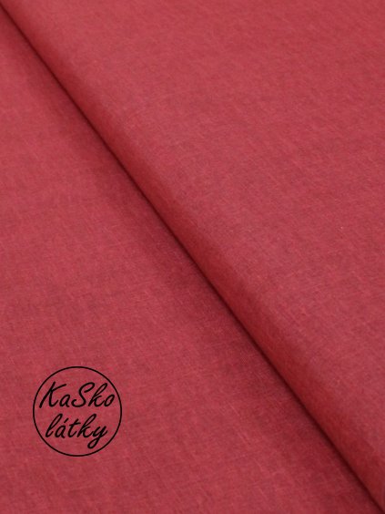 Zbytek - Režná látka červená  45 x 140 cm