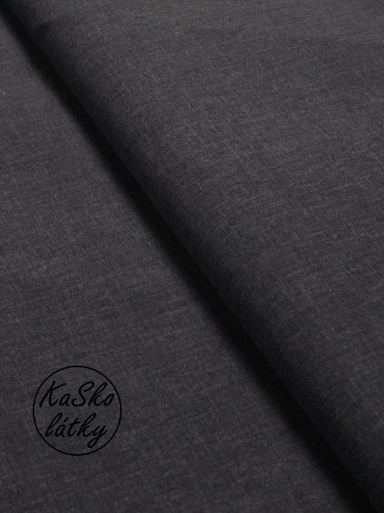 Zbytek - Režná látka antracit  55 x 140 cm