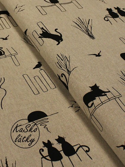 Režná látka černé kočky