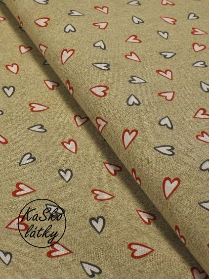 Režná látka srdíčka