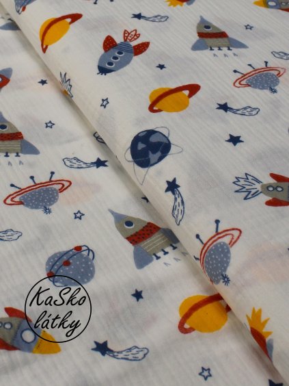 Zbytek - Mušelín rakety  50 x 135 cm