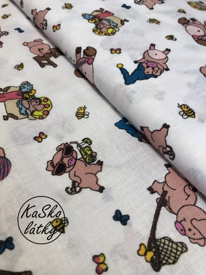 Bavlněná látka prasátka