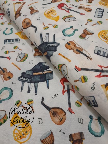 Bavlněná látka hudební nástroje