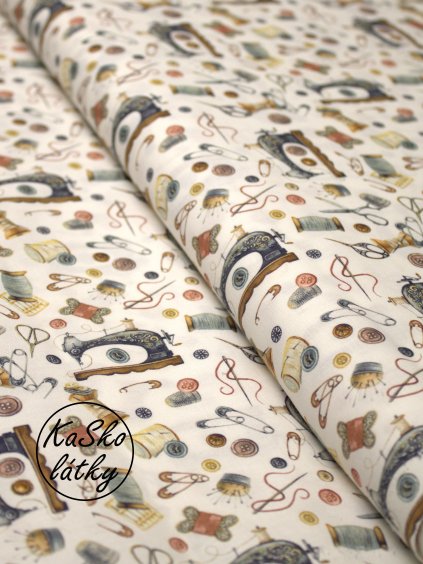 Bavlněná látka šití